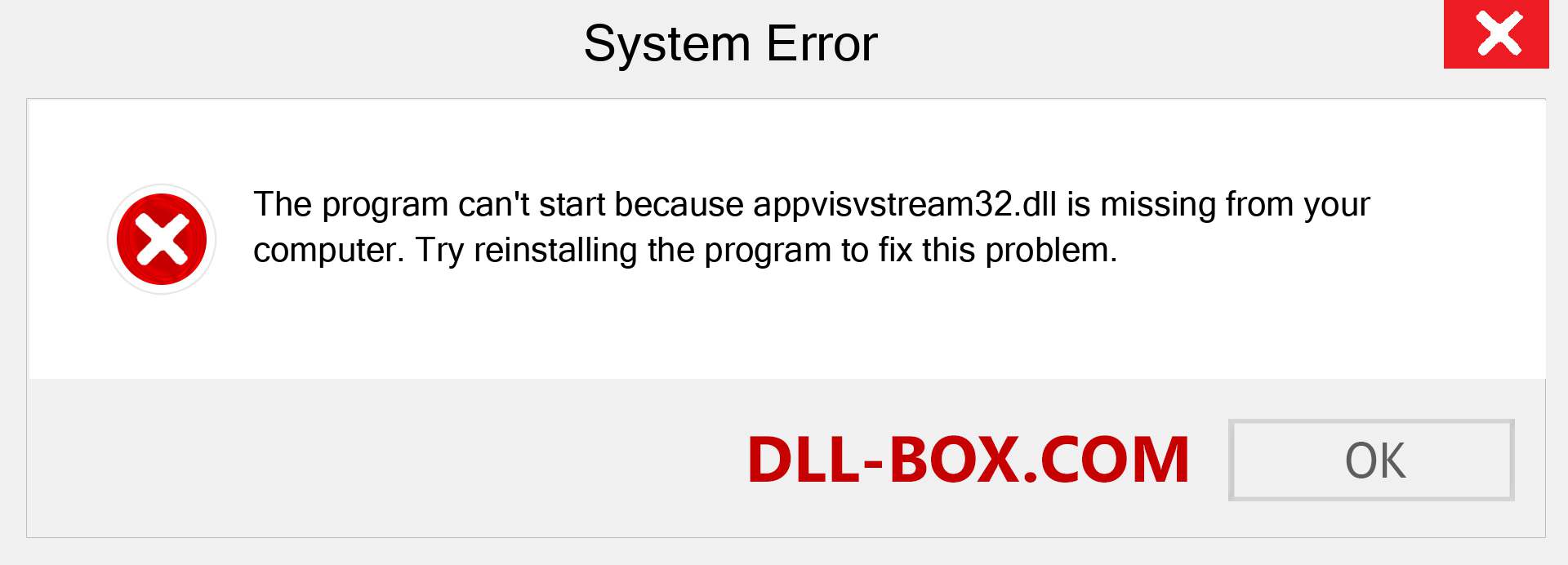  appvisvstream32.dll file is missing?. Download for Windows 7, 8, 10 - Fix  appvisvstream32 dll Missing Error on Windows, photos, images