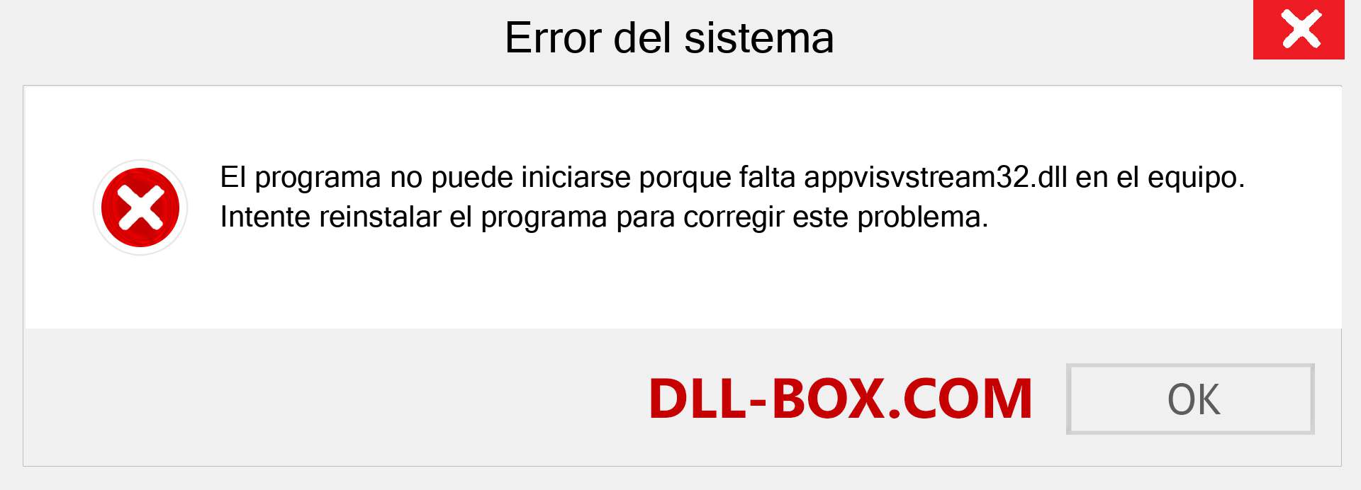 ¿Falta el archivo appvisvstream32.dll ?. Descargar para Windows 7, 8, 10 - Corregir appvisvstream32 dll Missing Error en Windows, fotos, imágenes